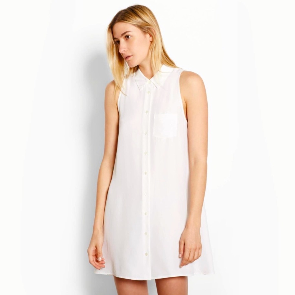 Equipment Silk Mina Button Up A-line Shirt Dress